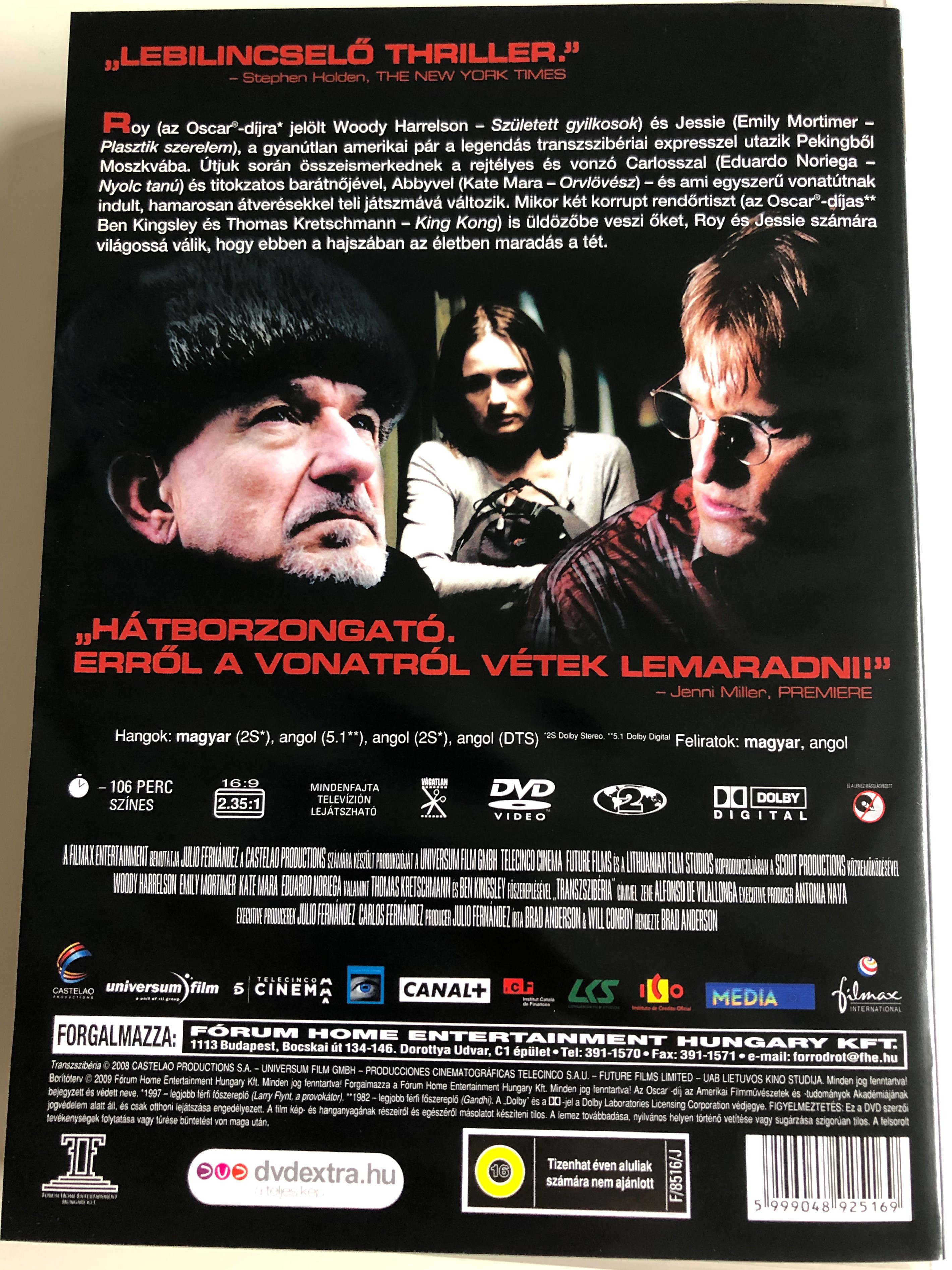 Transsiberian DVD 2008 Transz szibéria / Directed by Brad Anderson